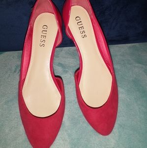 Hot Pink Guess Shoe's slip on